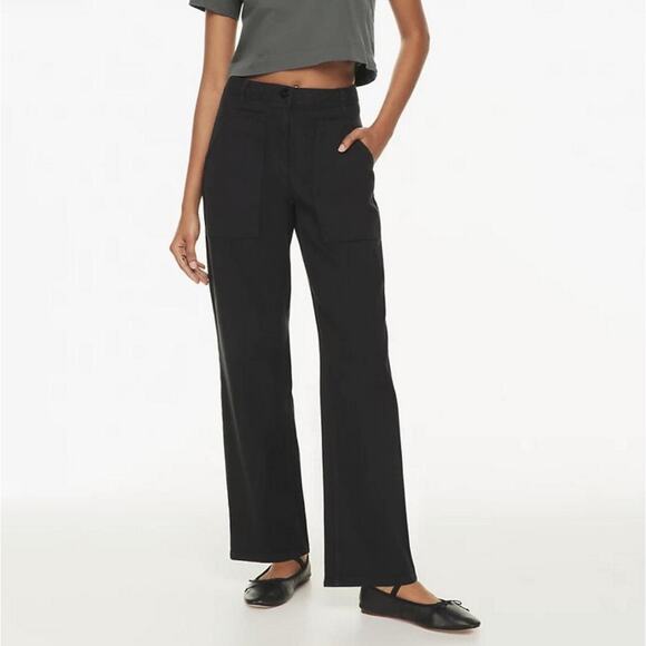 Aritzia Wilfred Free Straight Modern Utility Pant in Black Size 0 - Picture 3 of 10